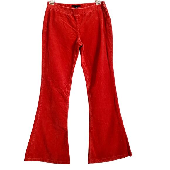 theory Shisila Reactive Cord Burnt Orange Flared Bell Bottom Pants Women's Sz 4 - Picture 1 of 8